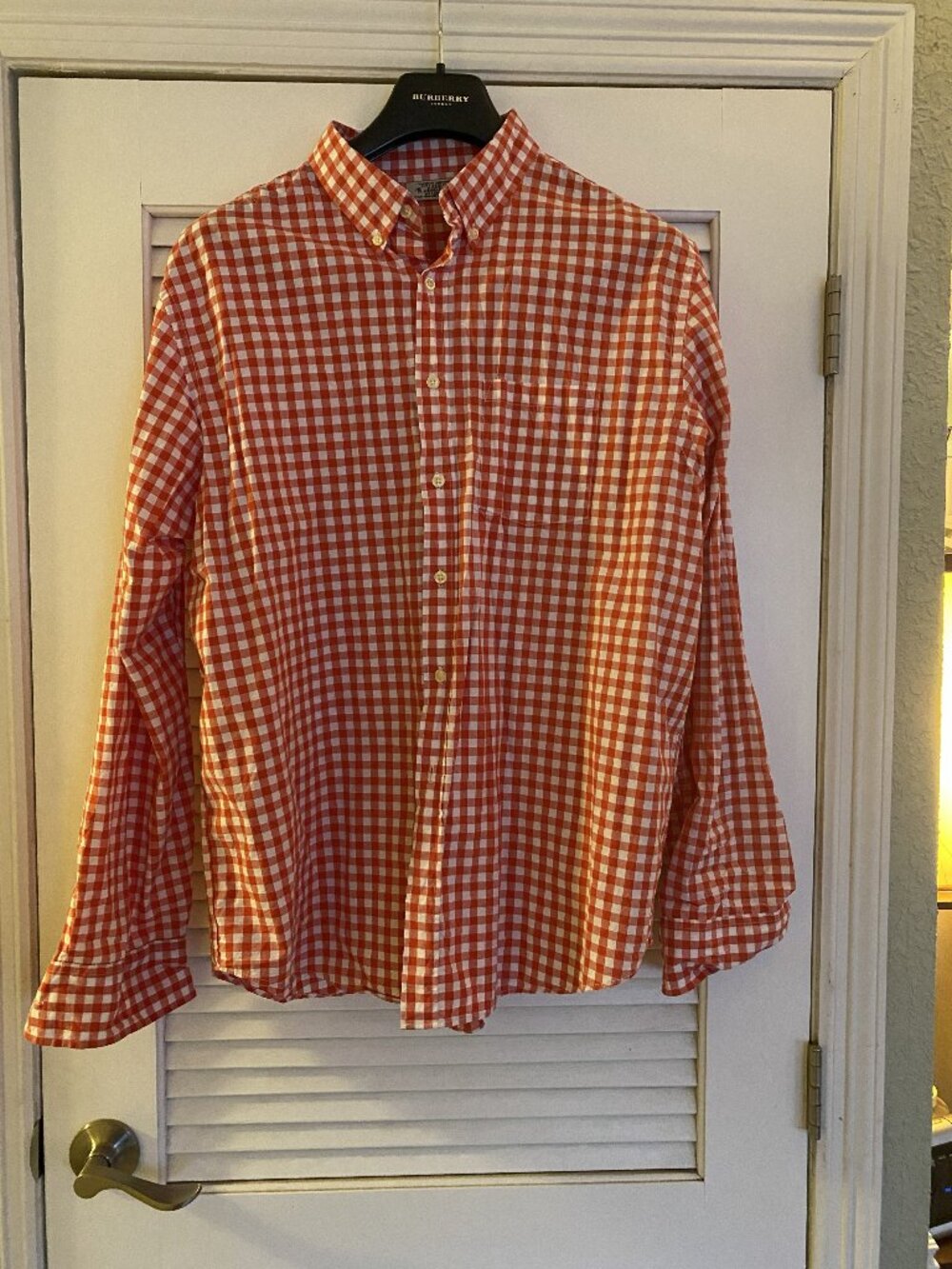 Reed Edward Long Sleeve checked button up Mens Shirt Size XL Cotton